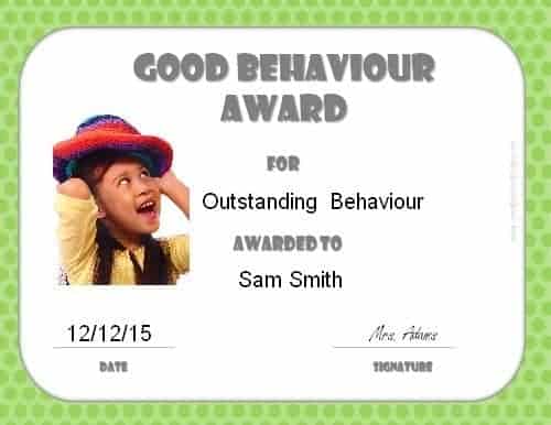 Good behaviour certificates