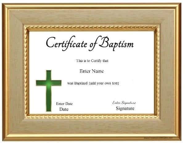 Church Certificate