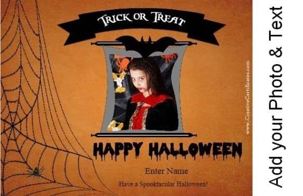 custom Halloween cards with your photo