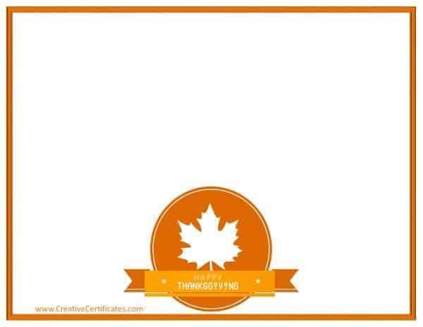Happy Thanksgiving clip art on page border